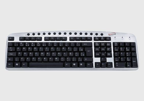 Teclado Multimídia USB Light Prata