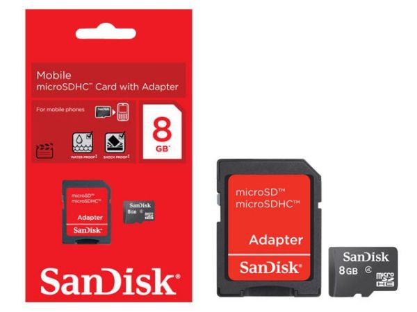 Cartão de Memória SanDisk SDSDQM-008G-B35A T 8GB microSD Mem